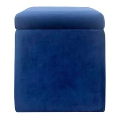 Stuart Square Storage Ottoman, Navy Blue 9 Stuart Square Storage Ottoman, Navy Blue -Family Home Furn Store stuart square storage ottoman navy blue 2