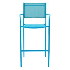 Sunny Club Blue Textilene Stackable Outdoor Barstool -Family Home Furn Store sunny club blue textilene stackable outdoor barstool 1