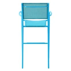 Sunny Club Blue Textilene Stackable Outdoor Barstool -Family Home Furn Store sunny club blue textilene stackable outdoor barstool 4
