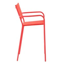 Sunny Club Coral Textilene Stackable Outdoor Barstool -Family Home Furn Store sunny club coral textilene stackable outdoor barstool 2