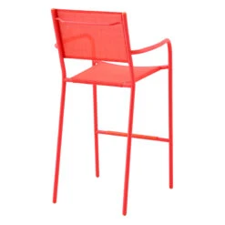 Sunny Club Coral Textilene Stackable Outdoor Barstool -Family Home Furn Store sunny club coral textilene stackable outdoor barstool 4