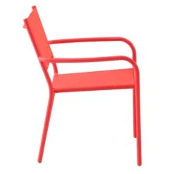 Sunny Club Coral Textilene Stackable Outdoor Chair -Family Home Furn Store sunny club coral textilene stackable outdoor chair 2