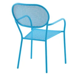 Sunny Club Dark Blue Mesh Steel Outdoor Chair -Family Home Furn Store sunny club dark blue mesh steel outdoor chair 3