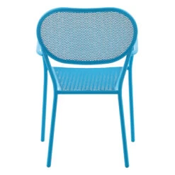 Sunny Club Dark Blue Mesh Steel Outdoor Chair -Family Home Furn Store sunny club dark blue mesh steel outdoor chair 4