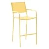 Sunny Club Light Yellow Textilene Stackable Outdoor Barstool -Family Home Furn Store sunny club light yellow textilene stackable outdoor barstool