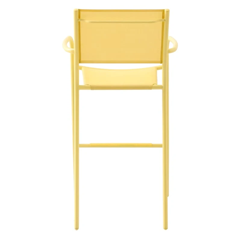 Sunny Club Light Yellow Textilene Stackable Outdoor Barstool 7 Sunny Club Light Yellow Textilene Stackable Outdoor Barstool - Image 5