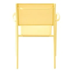 Sunny Club Light Yellow Textilene Stackable Outdoor Chair -Family Home Furn Store sunny club light yellow textilene stackable outdoor chair 4