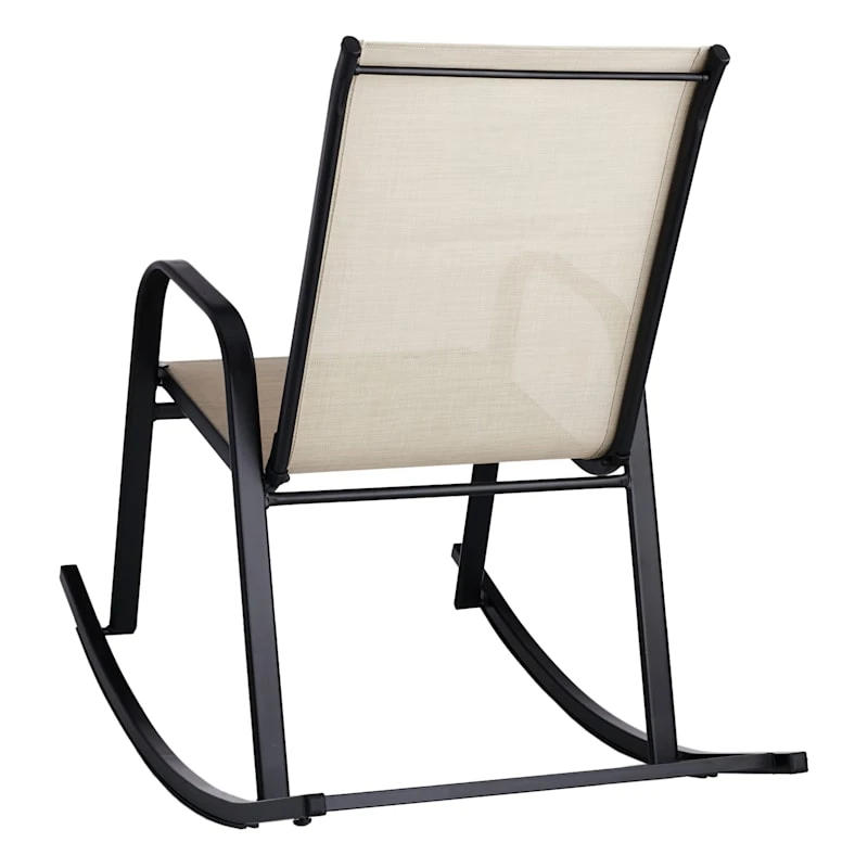 Tan Sling Patio Rocking Chair 4 Tan Sling Patio Rocking Chair - Image 2