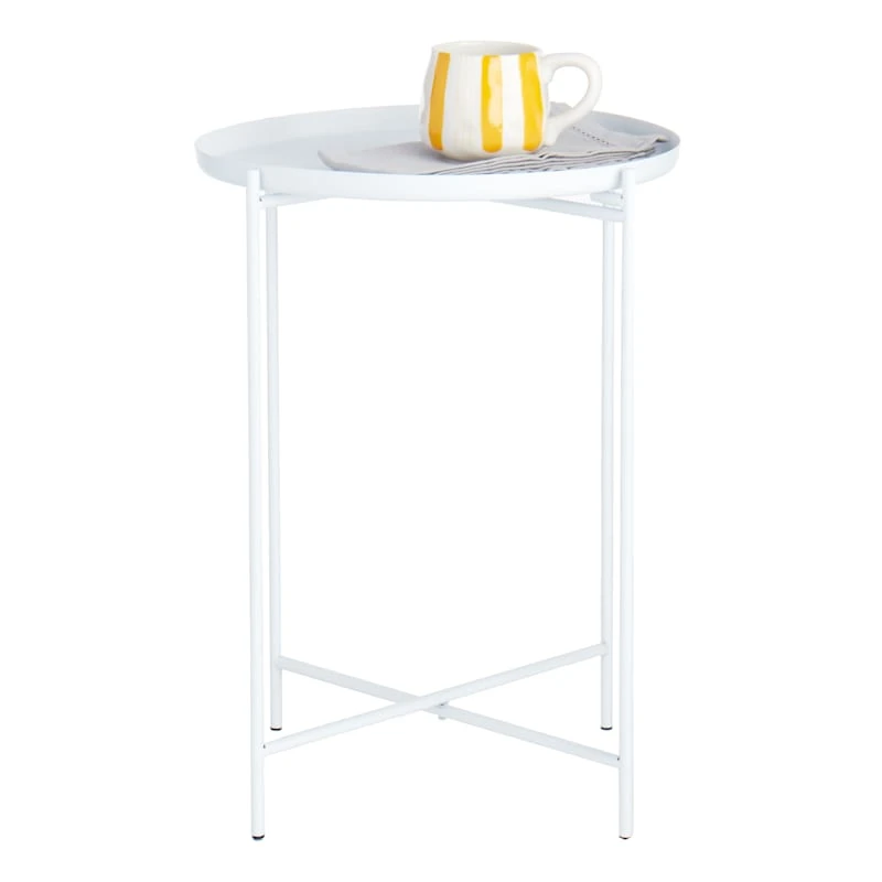 Tate Tray Side Table, White 5 Tate Tray Side Table, White - Image 3