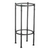 Tempered Glass Top With Black Metal Frame 2 Tier Plant Stand -Family Home Furn Store tempered glass top with black metal frame 2 tier plant stand