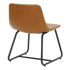 Tiny Dreamers Drake Kids Faux Leather Chair, Cognac -Family Home Furn Store tiny dreamers drake kids faux leather chair cognac 3