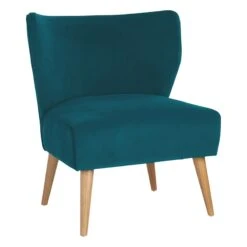 Tracey Boyd Beckett Teal Velvet Chair