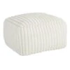 Tracey Boyd Esme Channeled Fur Pouf, Ivory -Family Home Furn Store tracey boyd esme channeled fur pouf ivory