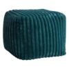 Tracey Boyd Esme Channeled Fur Pouf, Teal -Family Home Furn Store tracey boyd esme channeled fur pouf teal