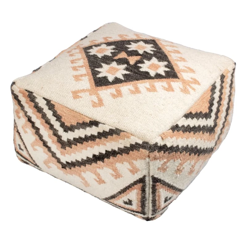 Tracey Boyd Kilim Pouf, Neutral 3 Tracey Boyd Kilim Pouf, Neutral