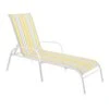 Tracey Boyd Stackable White & Yellow Caprice Striped Sling Outdoor Chaise Lounge Chair -Family Home Furn Store tracey boyd stackable white yellow caprice striped sling outdoor chaise lounge chair