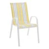 Tracey Boyd Stackable White & Yellow Caprice Striped Sling Patio Chair 1 Tracey Boyd Stackable White & Yellow Caprice Striped Sling Patio Chair -Family Home Furn Store tracey boyd stackable white yellow caprice striped sling patio chair