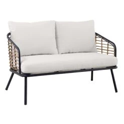 Tracey Boyd Steel & Wicker Outdoor Loveseat