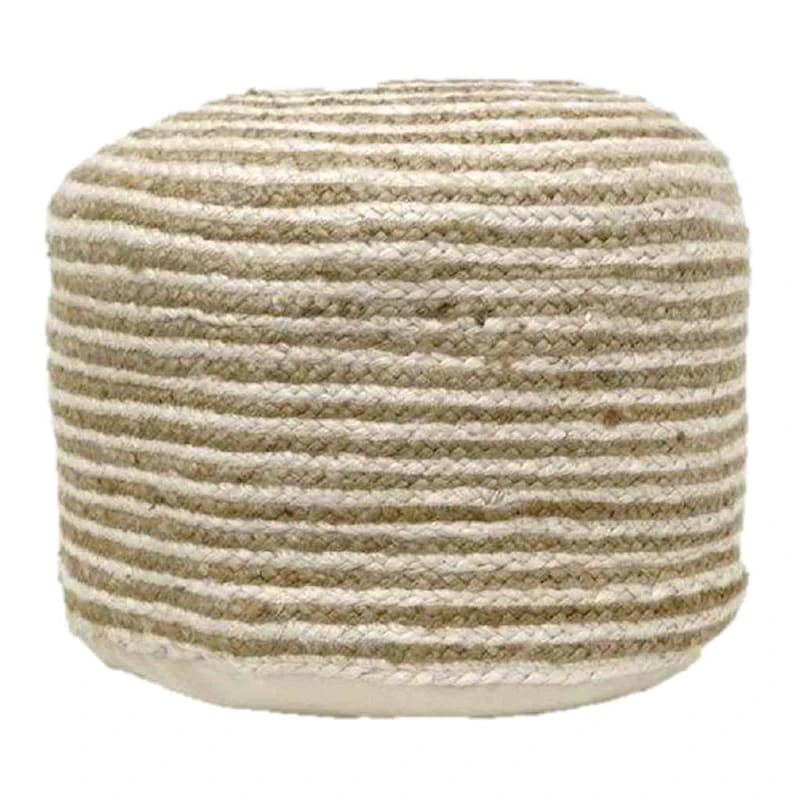 Tracey Boyd Striped Jute Pouf 3 Tracey Boyd Striped Jute Pouf