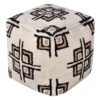 Tracey Boyd Tile Tufted Pouf, Cream -Family Home Furn Store tracey boyd tile tufted pouf cream