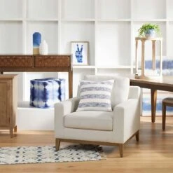 Ty Pennington Knox Upholstered Wooden Accent Chair -Family Home Furn Store ty pennington knox upholstered wooden accent chair 4