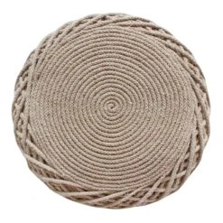 Ty Pennington Reid Twisted Ottoman, Wool Brown -Family Home Furn Store ty pennington reid twisted ottoman wool brown 2