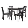 Uptown 5-Piece Dining Set, Black 2 Uptown 5-Piece Dining Set, Black -Family Home Furn Store uptown 5 piece dining set black