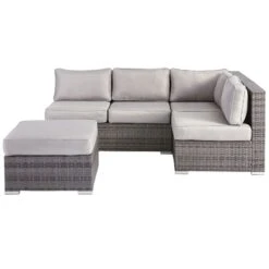 Weston II Oversized All-Weather Wicker Outdoor Ottoman -Family Home Furn Store weston ii oversized all weather wicker outdoor ottoman 2