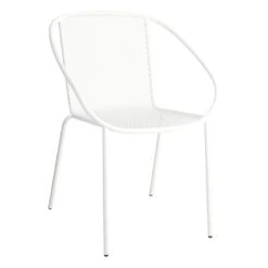White Mesh Outdoor Bistro Chair