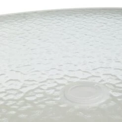 White Steel Round Table, 42" -Family Home Furn Store white steel round table 42 2