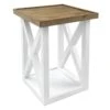 White Wooden X-Side Accent Table -Family Home Furn Store white wooden x side accent table