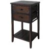 Wood & Metal X-Side Table -Family Home Furn Store wood metal x side table