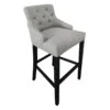 York Grey Upholstered Tufted Barstool -Family Home Furn Store york grey upholstered tufted barstool