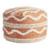 Ziggy Tufted Pouf, Burnt Orange -Family Home Furn Store ziggy tufted pouf burnt orange