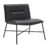 Zoey Faux Leather Accent Chair, Black -Family Home Furn Store zoey faux leather accent chair black